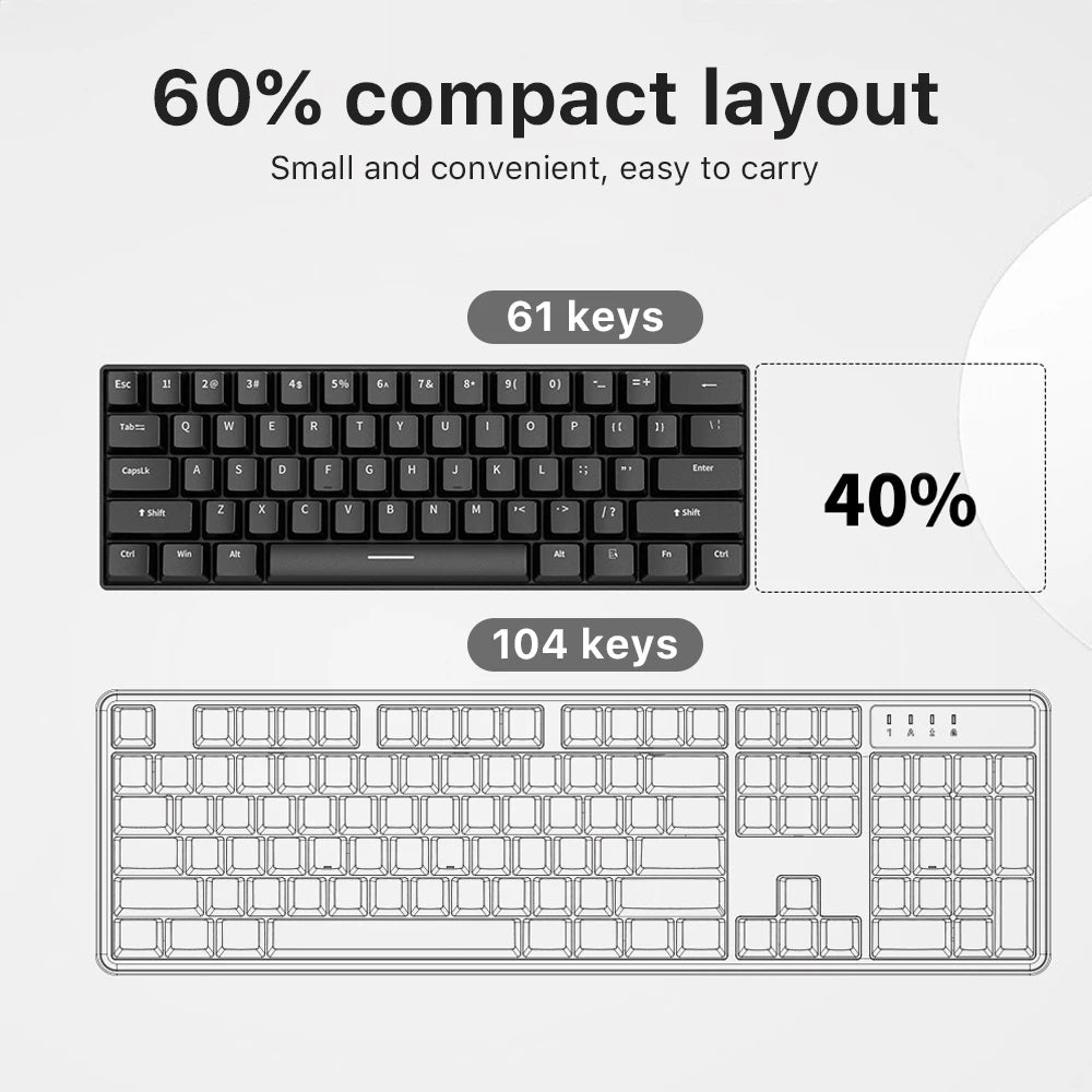 61 key mechanical compact keyboard