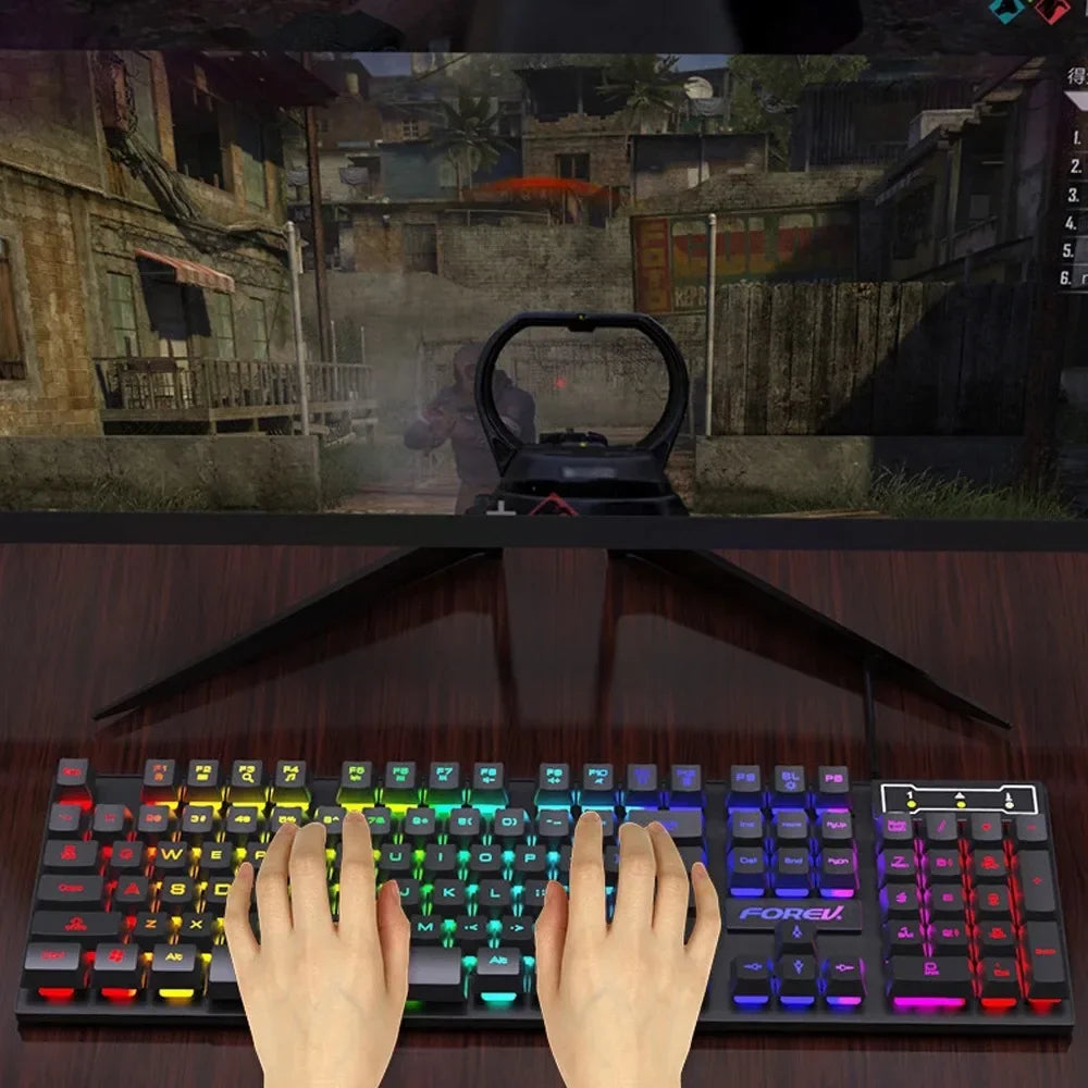 Backlit Keyboard and Mouse Set