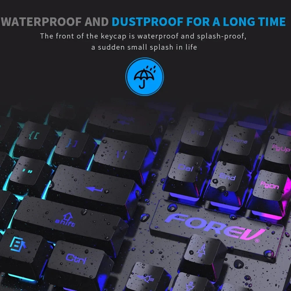 Backlit Keyboard and Mouse Set