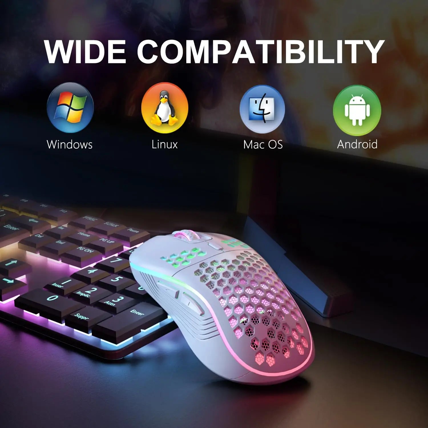 Breathable Backlit Wireless Mouse