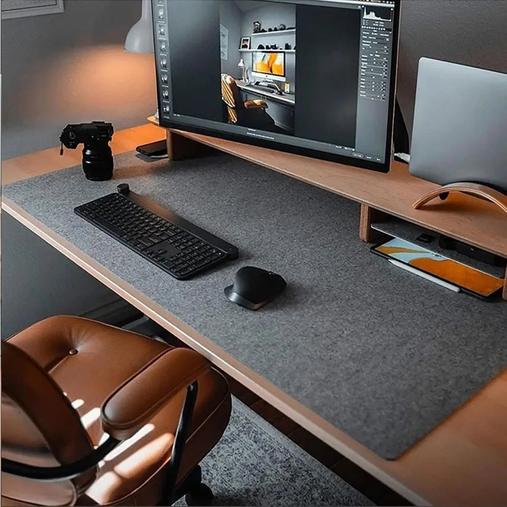 Felt Desk Mat Computer Mat for Desk(31.5x15.7Inches)