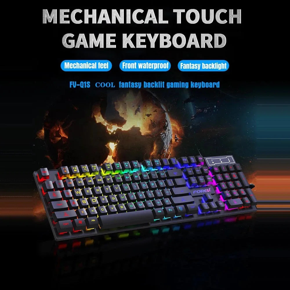 Backlit Keyboard and Mouse Set
