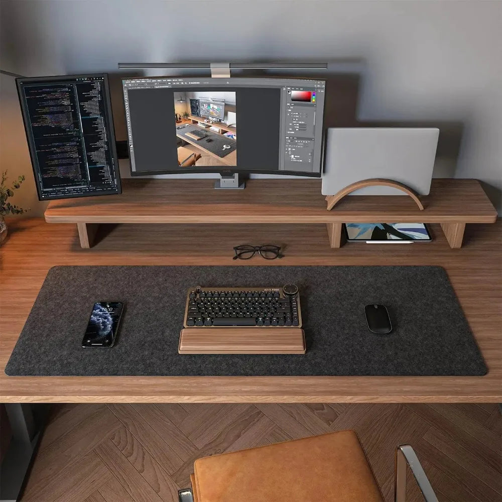 Felt Desk Mat Computer Mat for Desk(31.5x15.7Inches)