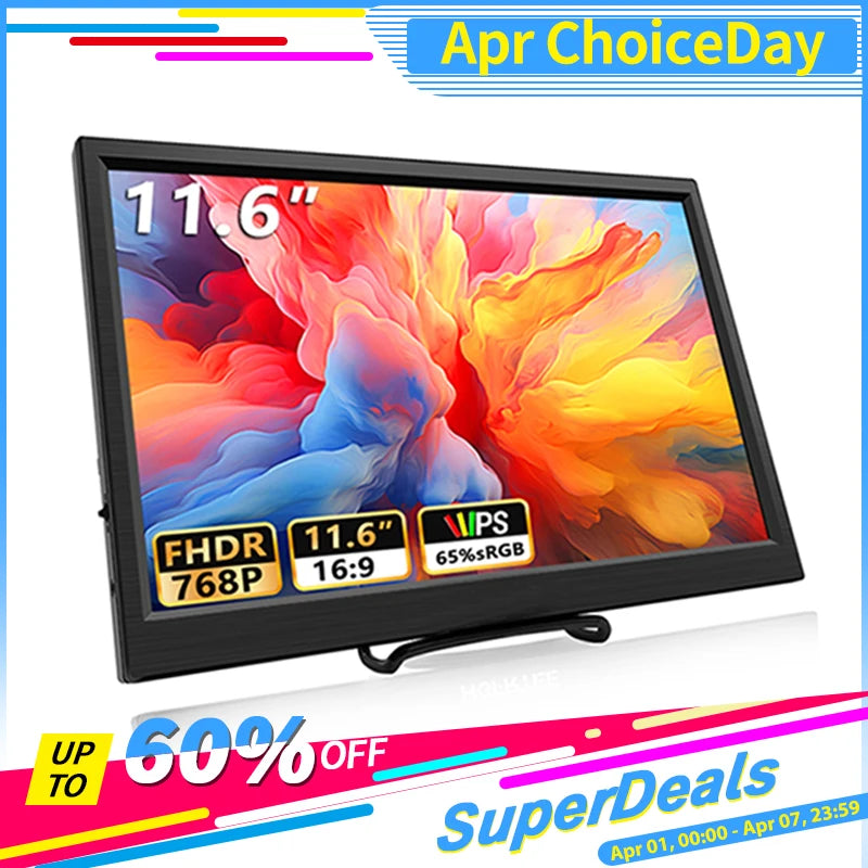 11.6 Inch Portable Monitor HDMI-Compatible