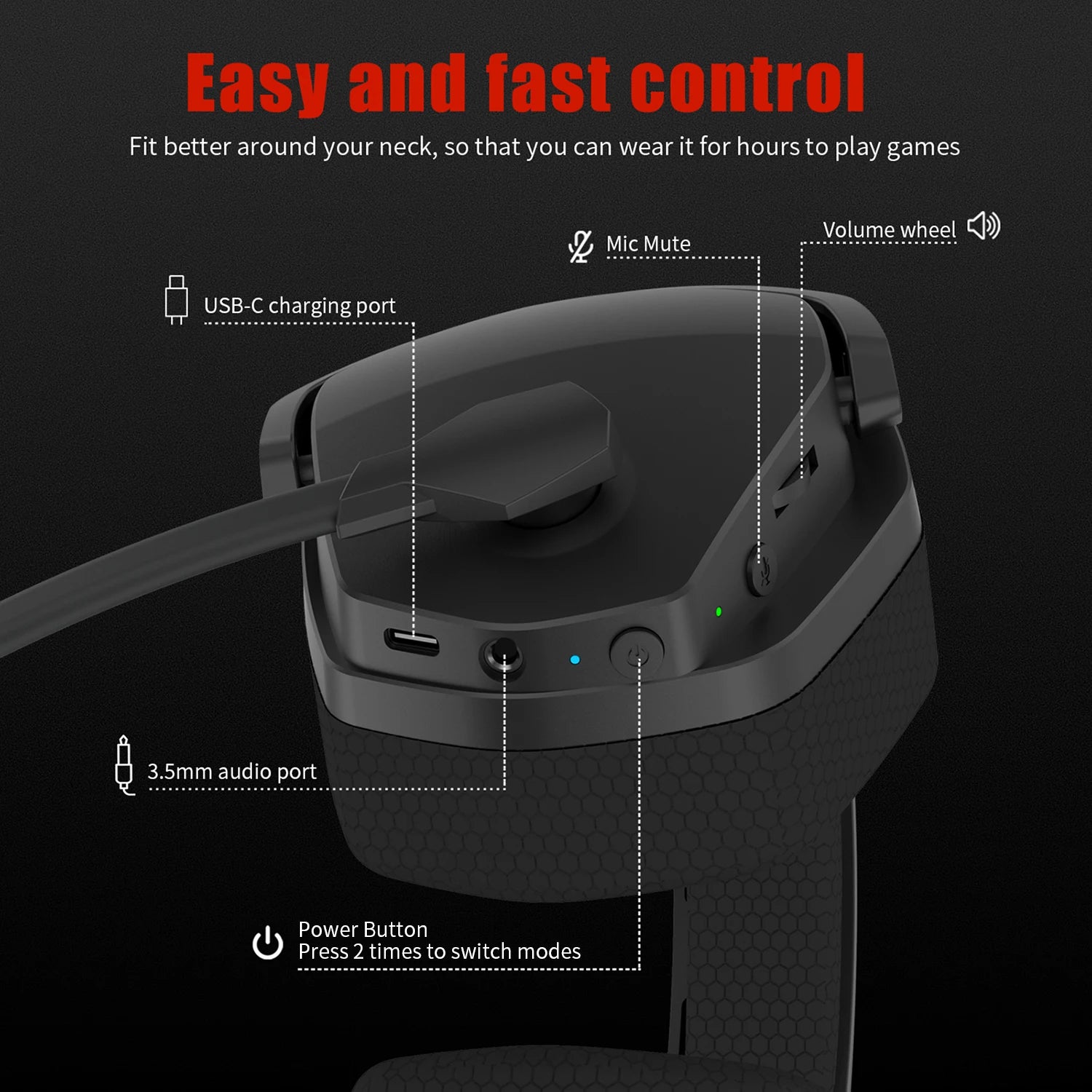 G06 Wireless Gaming Headset with Microphone