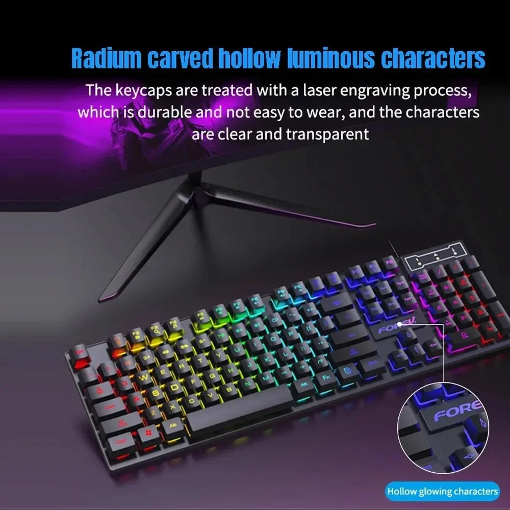Backlit Keyboard and Mouse Set
