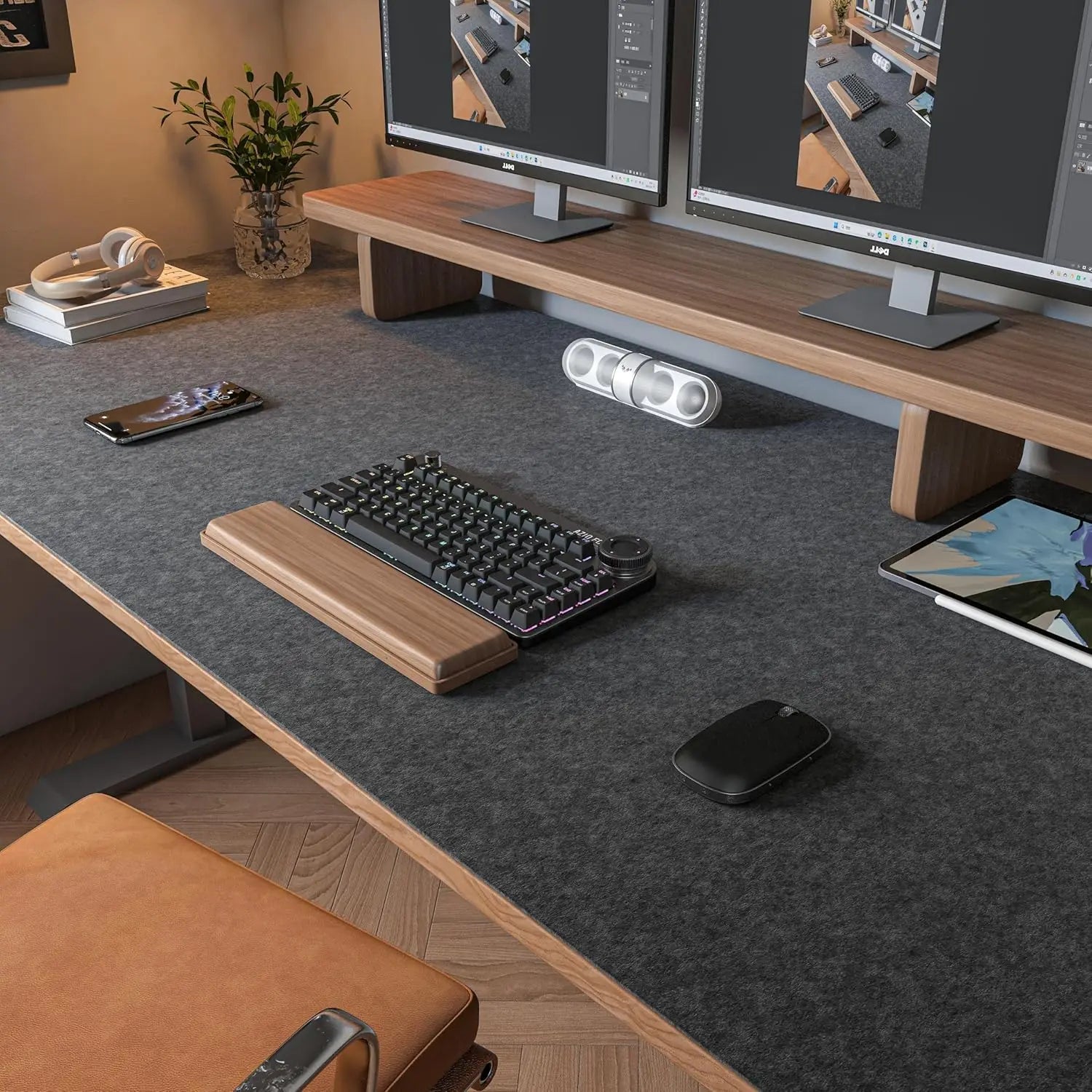 Felt Desk Mat Computer Mat for Desk(31.5x15.7Inches)