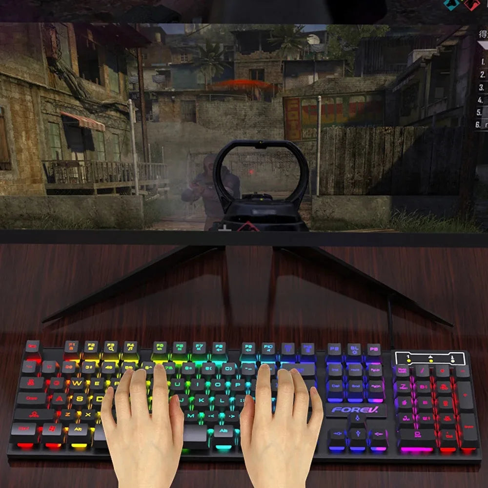 Backlit Keyboard and Mouse Set