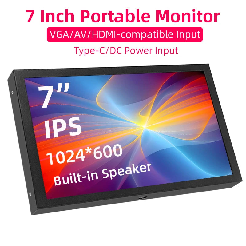 7 Inch Portable Monitor/ type C,HDMI