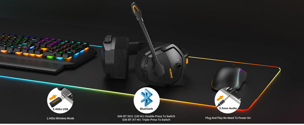 G06 Wireless Gaming Headset with Microphone