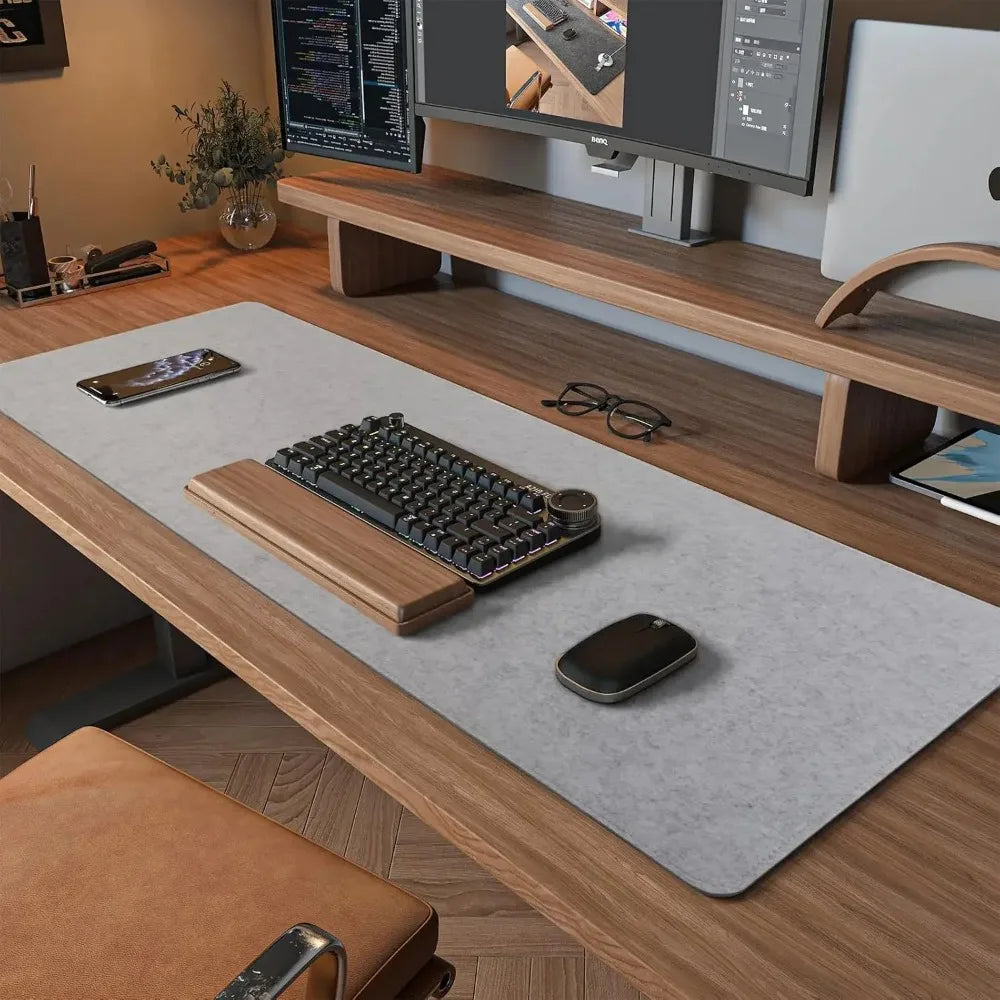 Felt Desk Mat Computer Mat for Desk(31.5x15.7Inches)